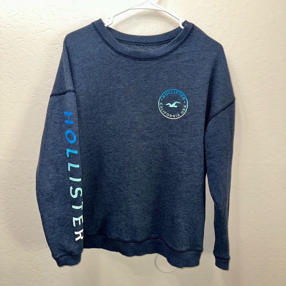 Hollister Navy Pullover with Logo